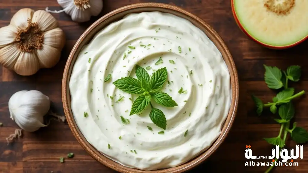 لبنة بالثوم والنعناع