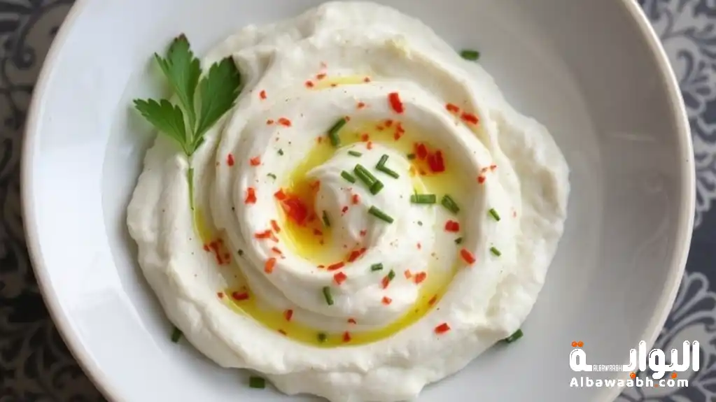 لبنة بالثوم والنعناع