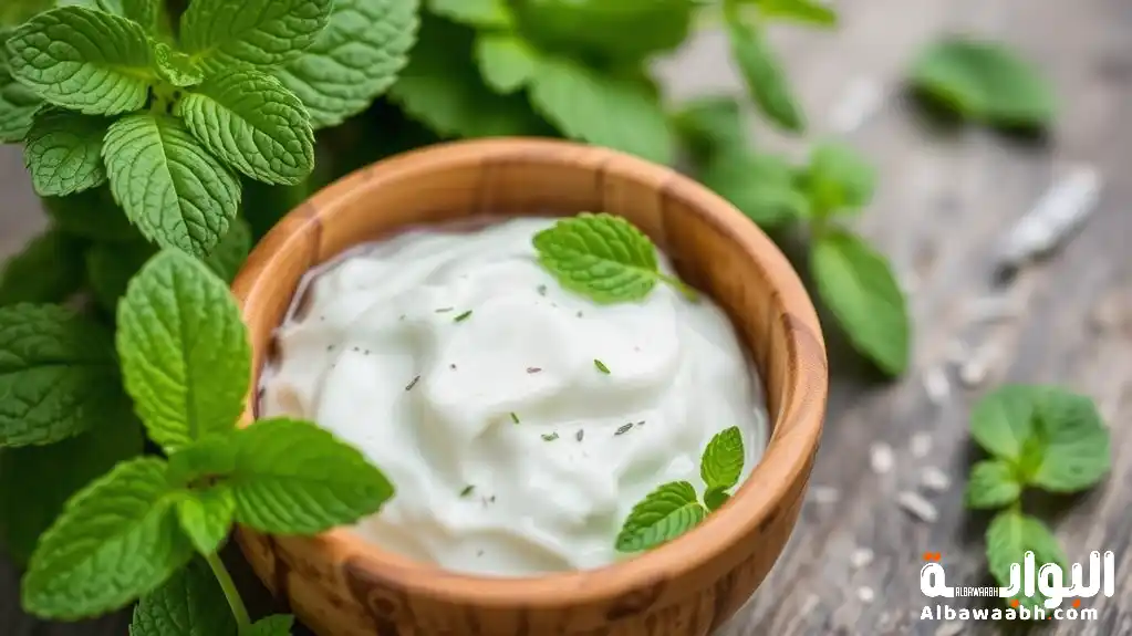 لبنة بالثوم والنعناع