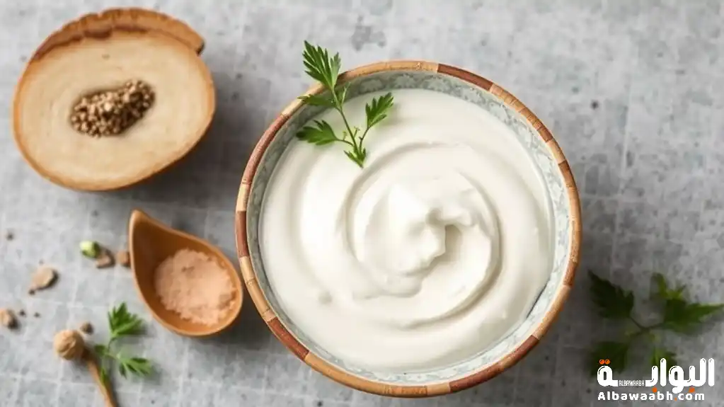 لبنة بالثوم والنعناع