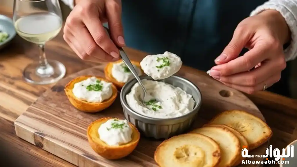 لبنة بالثوم والنعناع