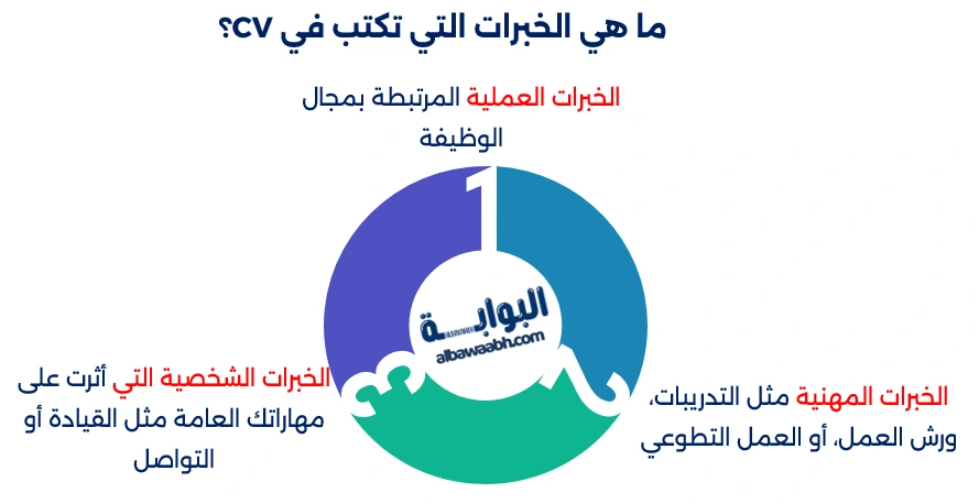 أمثلة على خبرات العمل