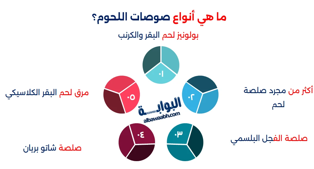 أنواع الصوصات واستخدامها