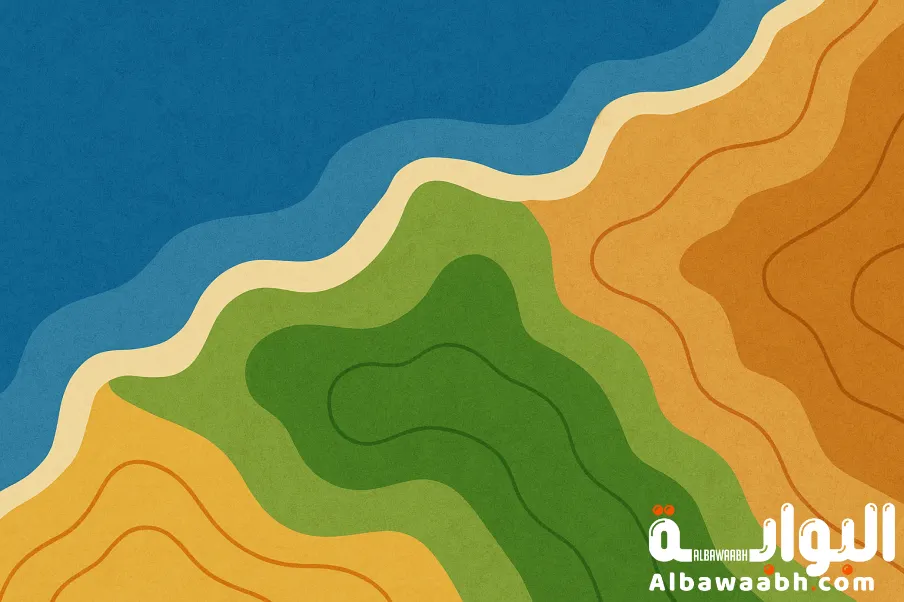 دلالات الألوان في الخريطة