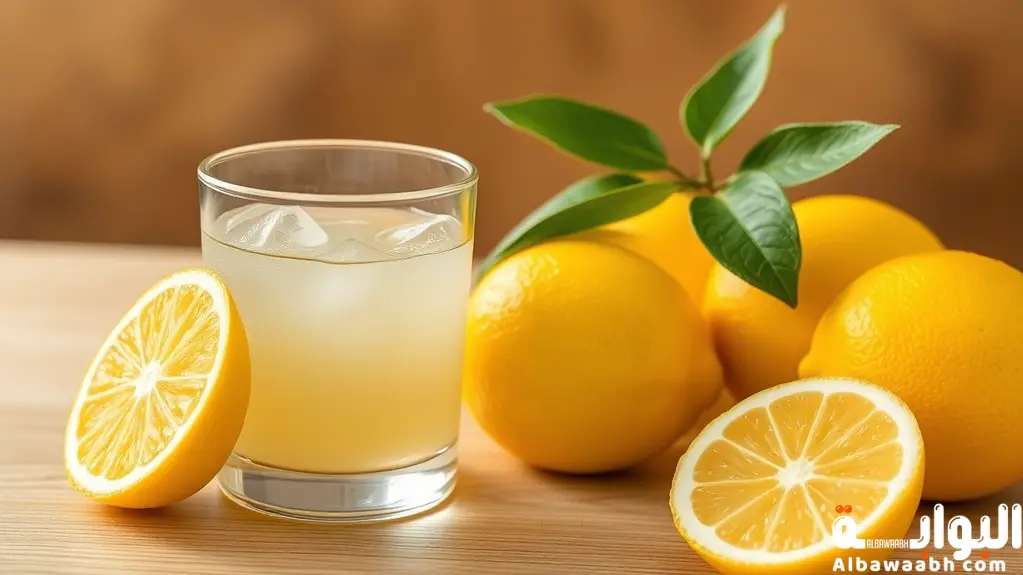 الماء والليمون على الريق