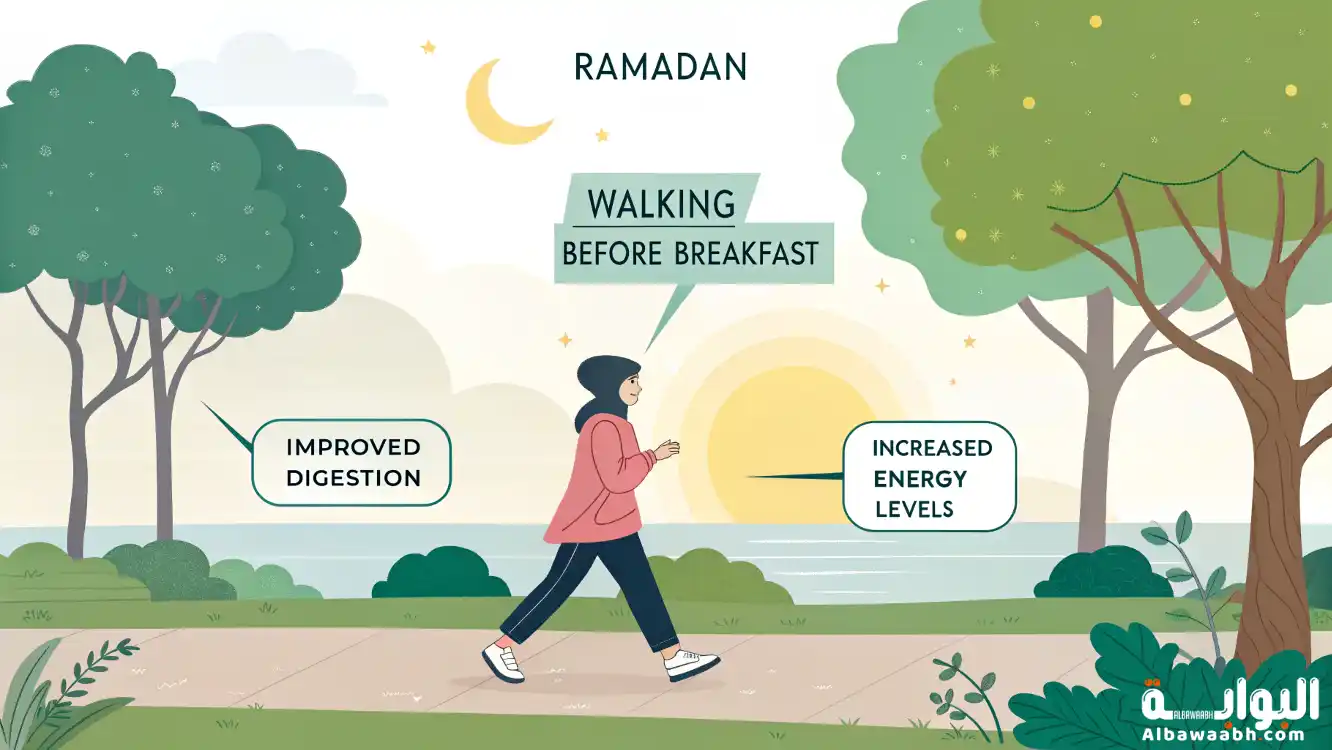 فوائد المشي قبل الفطور في رمضان