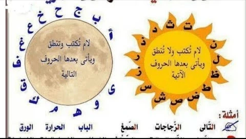 كلمات بها لام شمسية