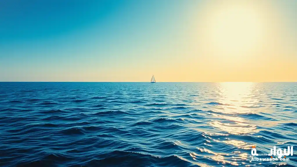 رؤية البحر الصافي الهادئ