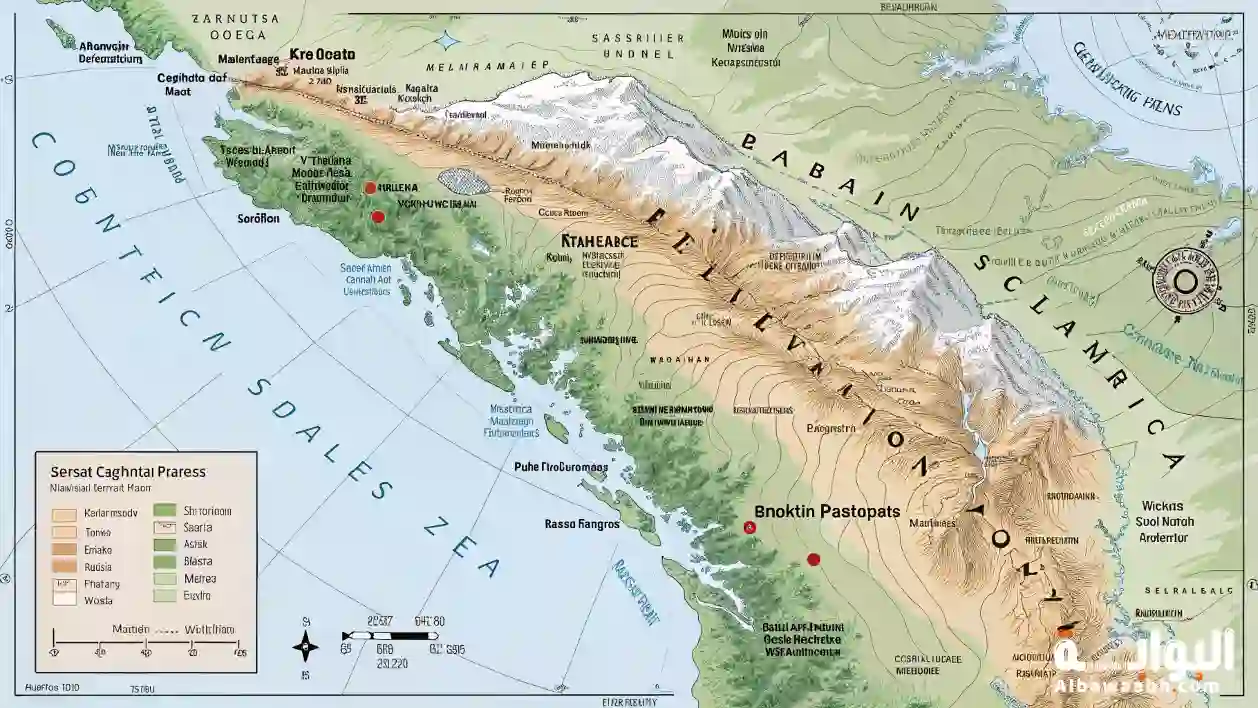 مكونات الخريطة الطبوغرافية