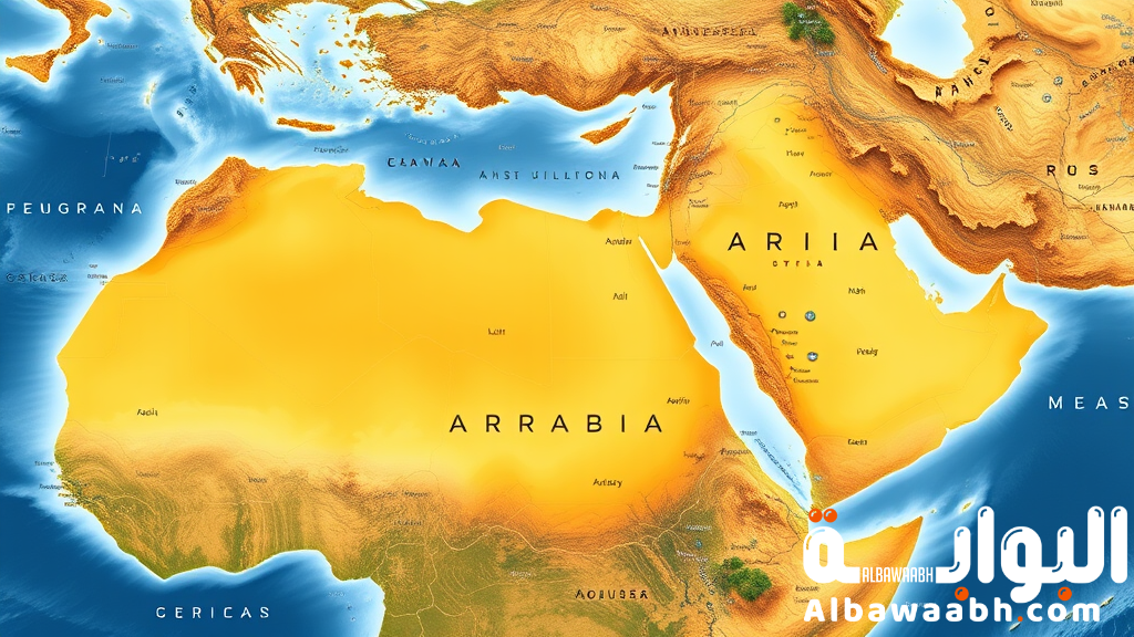 قائمة دول الجزيرة العربية وموقعها الجغرافي