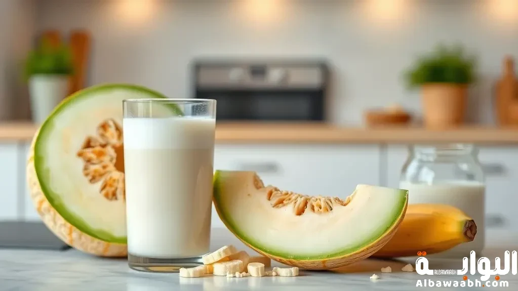 عصير شمام بالحليب