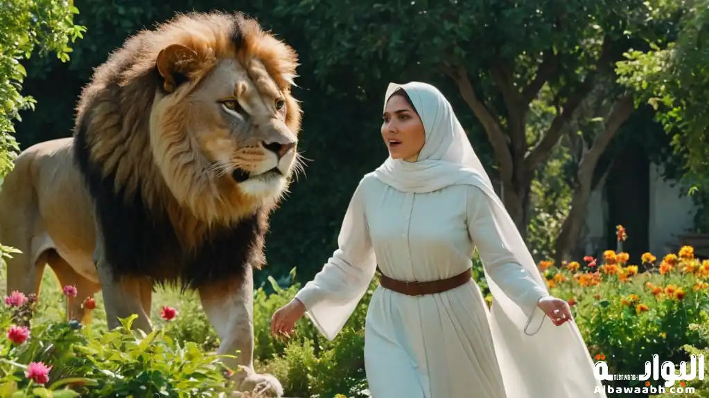 الهروب من الأسد في المنام للمتزوجة