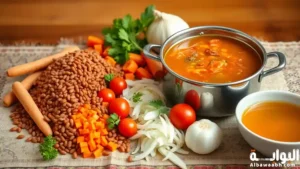 طريقة عمل شوربة العدس