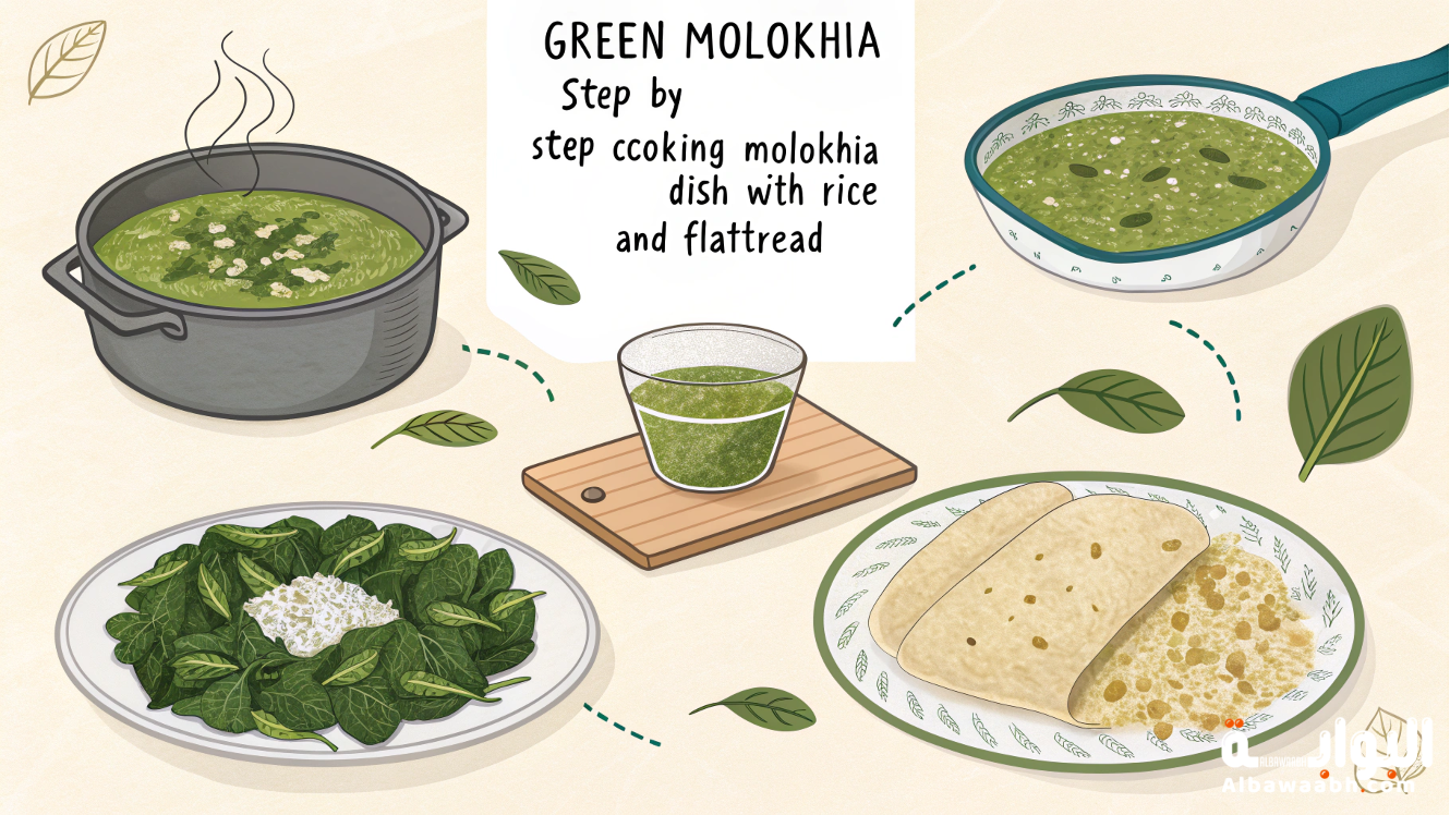طريقة عمل الملوخية الخضراء