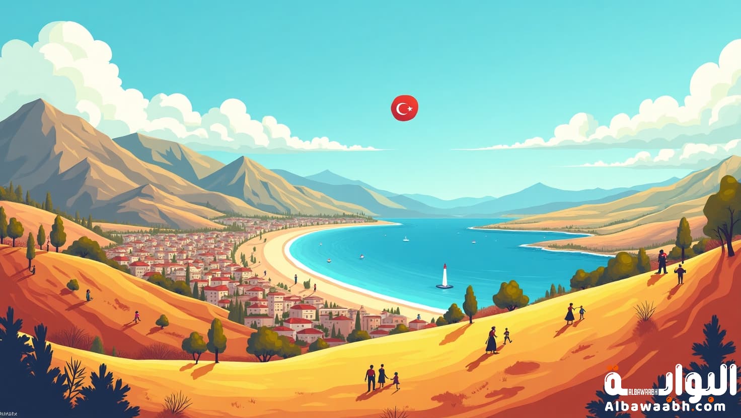 مساحة تركيا وعدد سكانها