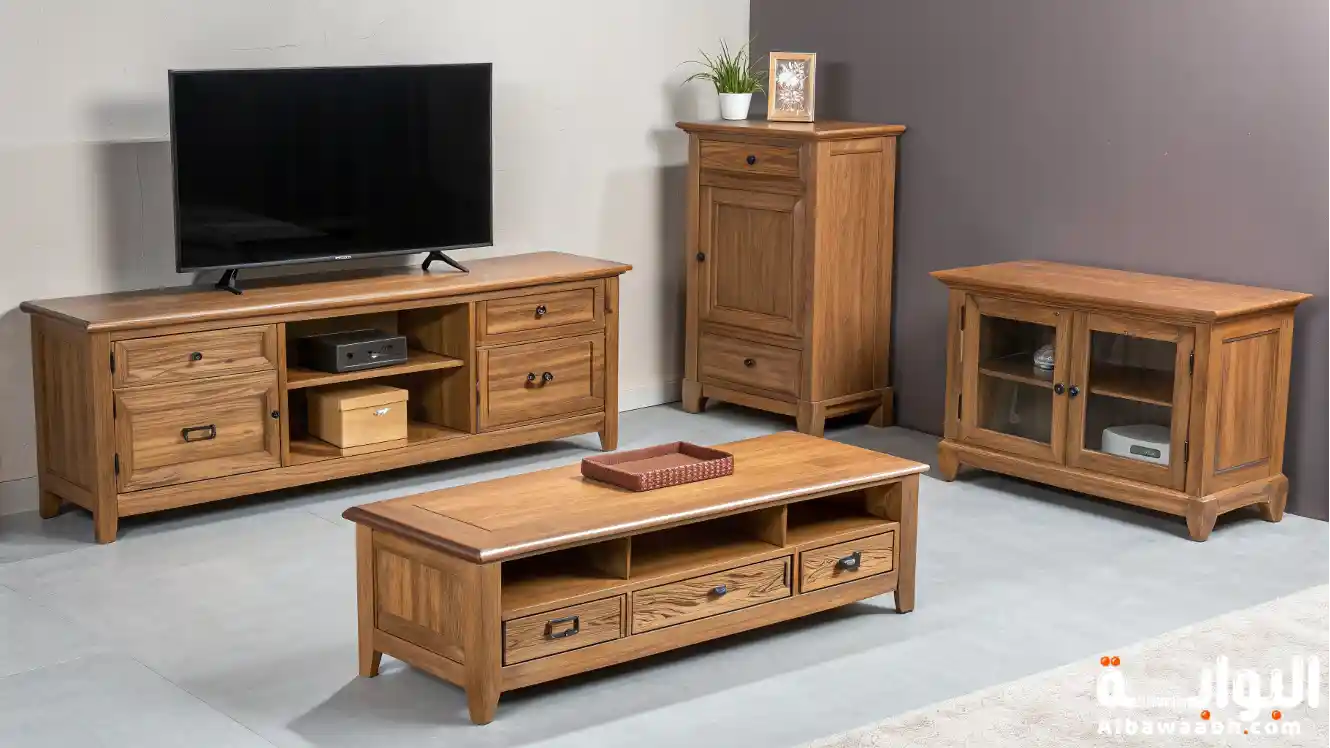  طاولة تليفزيون خشب