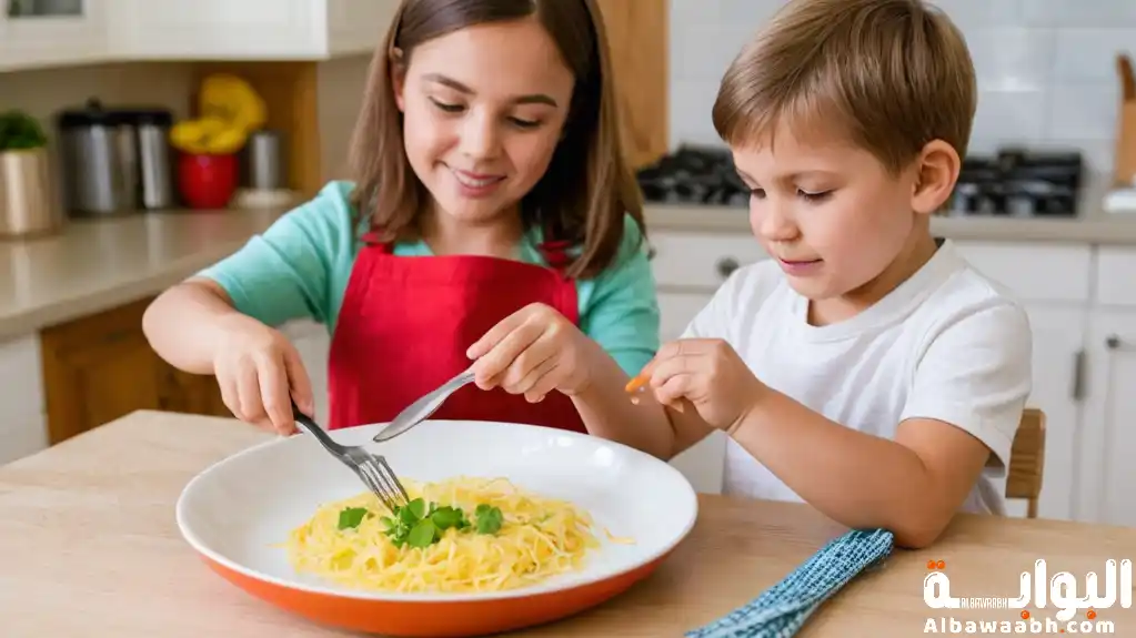 تعليم الطبخ للأبناء