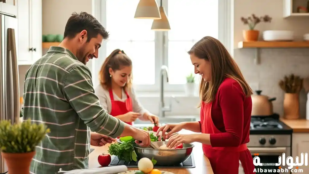 مشاركة الأبناء في المطبخ