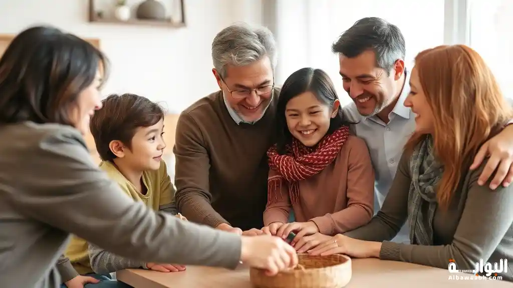 أمثلة على التعاون بين أفراد الأسرة