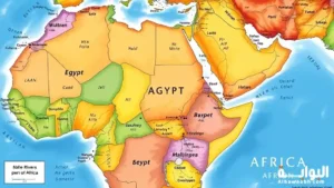 موقع مصر على الخريطة