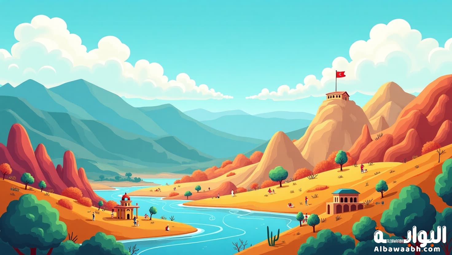 مساحة تركيا وعدد سكانها