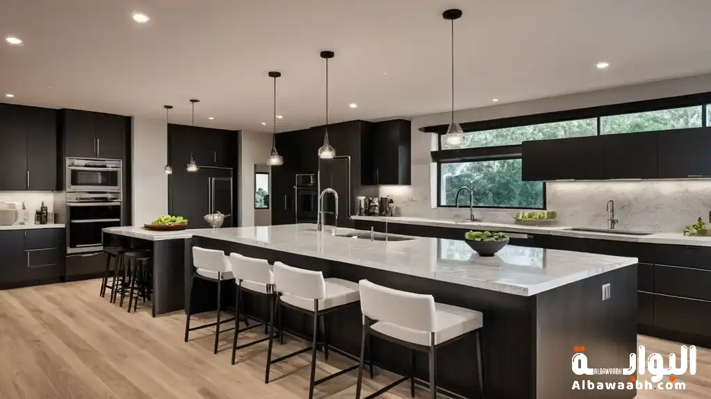 تصاميم ديكور مطبخ مفتوح