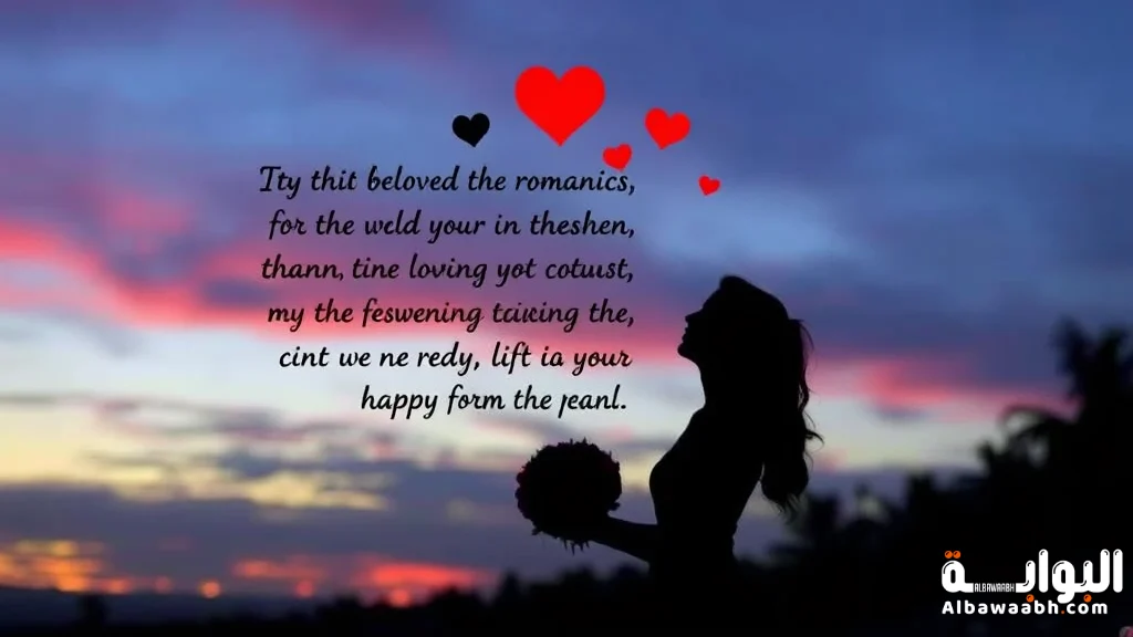 كلمات رومانسية للحبيبة