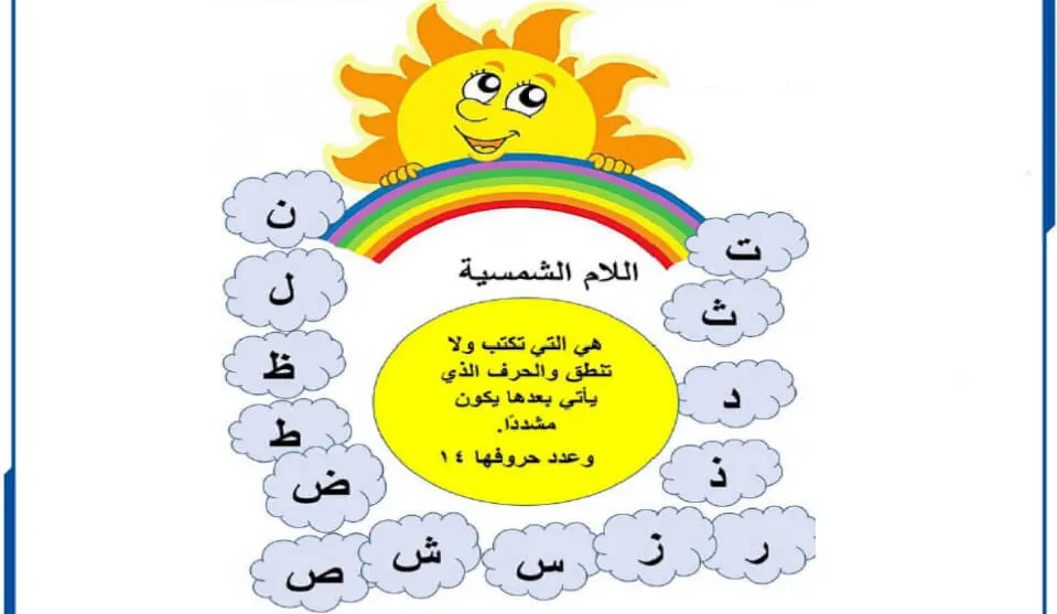 كلمات بها لام شمسية