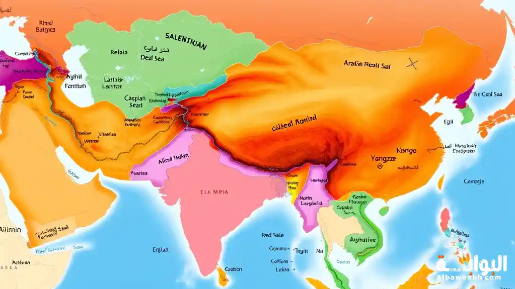 أسماء البحار في قارة آسيا