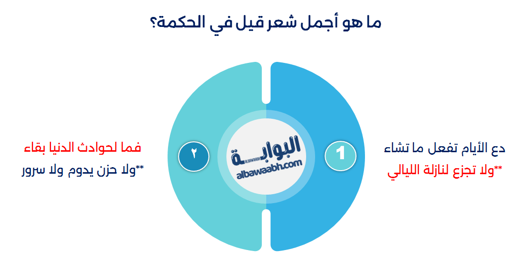 أبيات شعر حكمة قصيرة