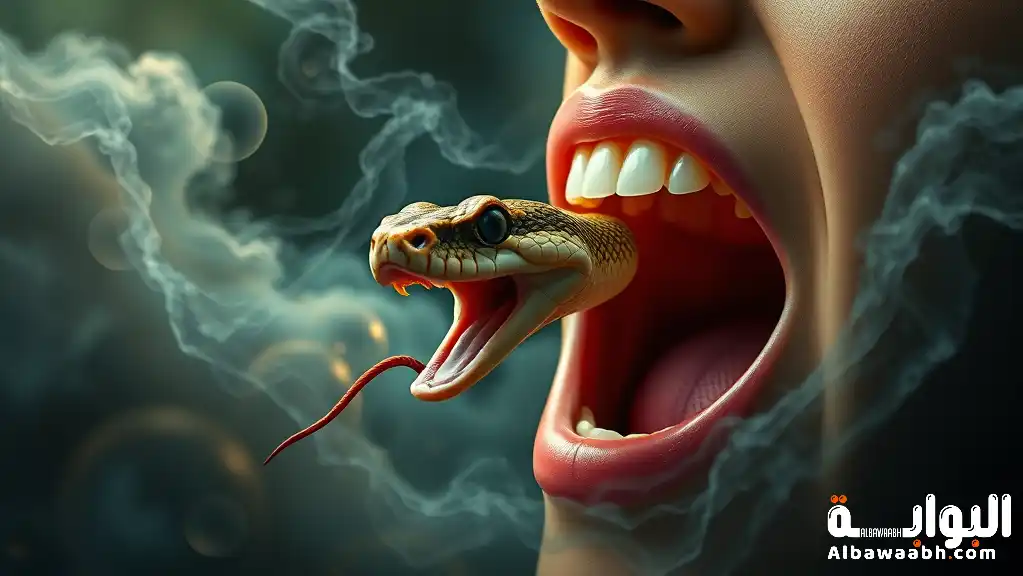 تفسير حلم ثعبان يخرج من فم إنسان