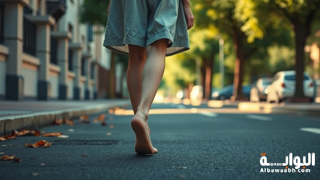 حلم المشي حافي القدمين في الشارع