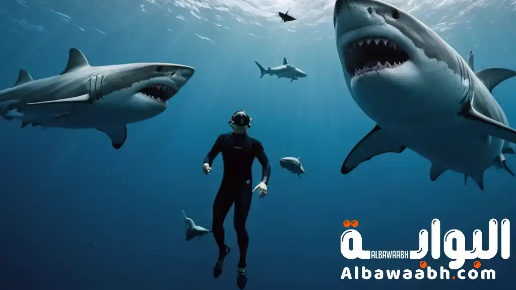 حلم السباحة مع القروش