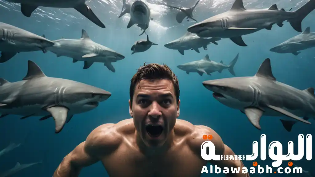 حلم السباحة مع القروش