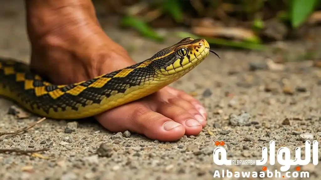 تفسير حلم أفعى تلدغ القدم