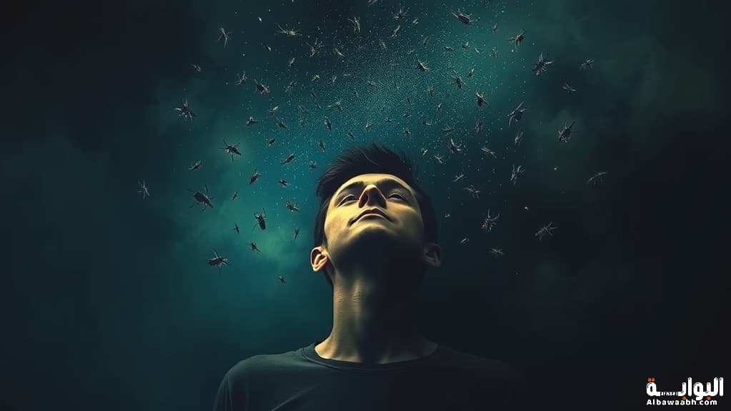 حلم الحشرات في الفم