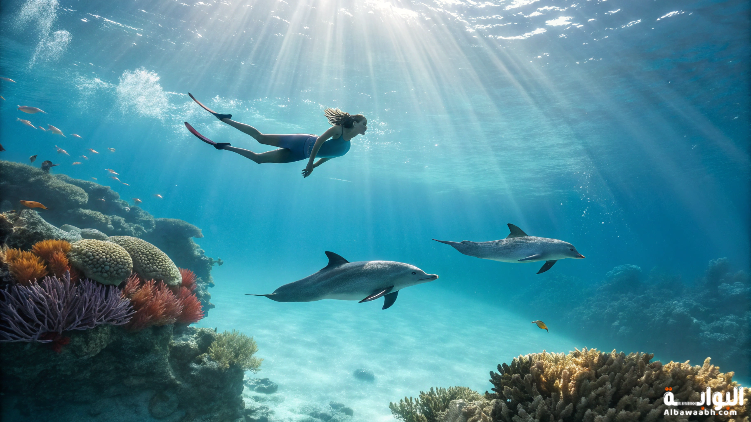 حلم السباحة مع الدلافين