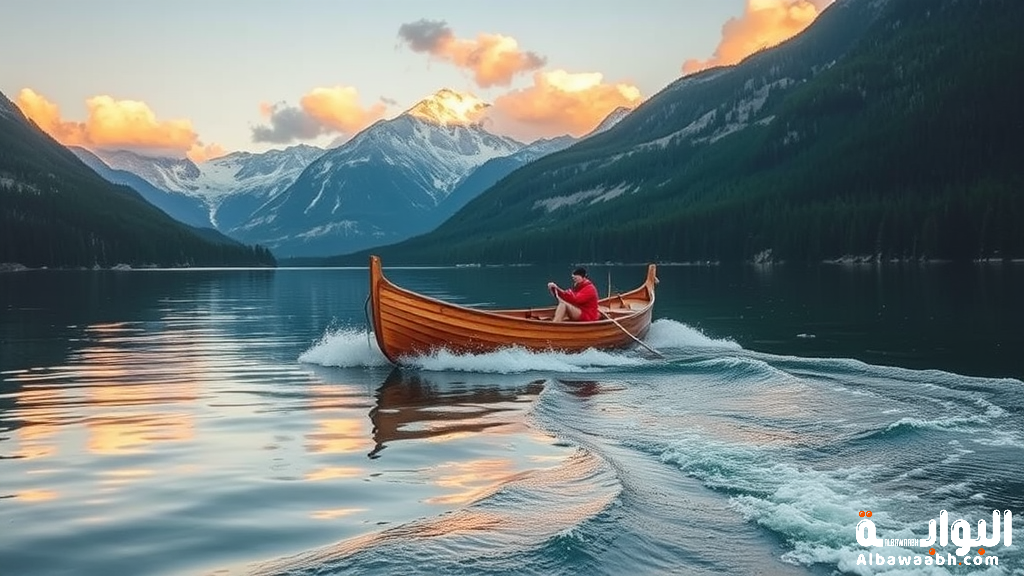 حلم ركوب قارب خشبي