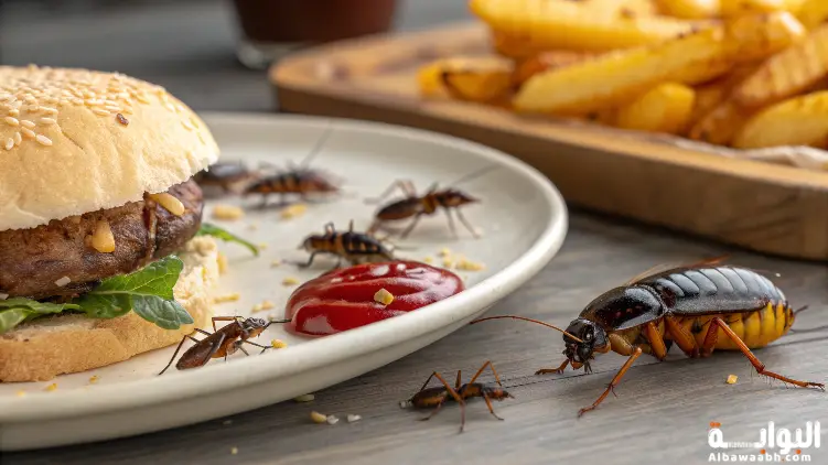 حلم وجود حشرات في الطعام