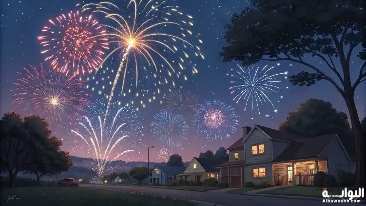 حلم مشاهدة الألعاب النارية