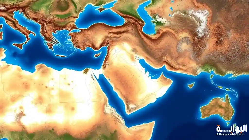 الموقع الجغرافي للوطن العربي بين القارات