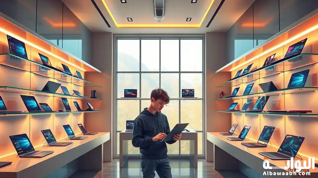 معرفة موديل اللاب توب