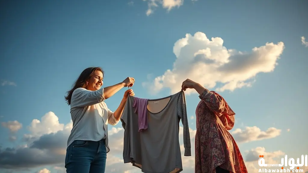 حلم الميت يعطي ملابس	