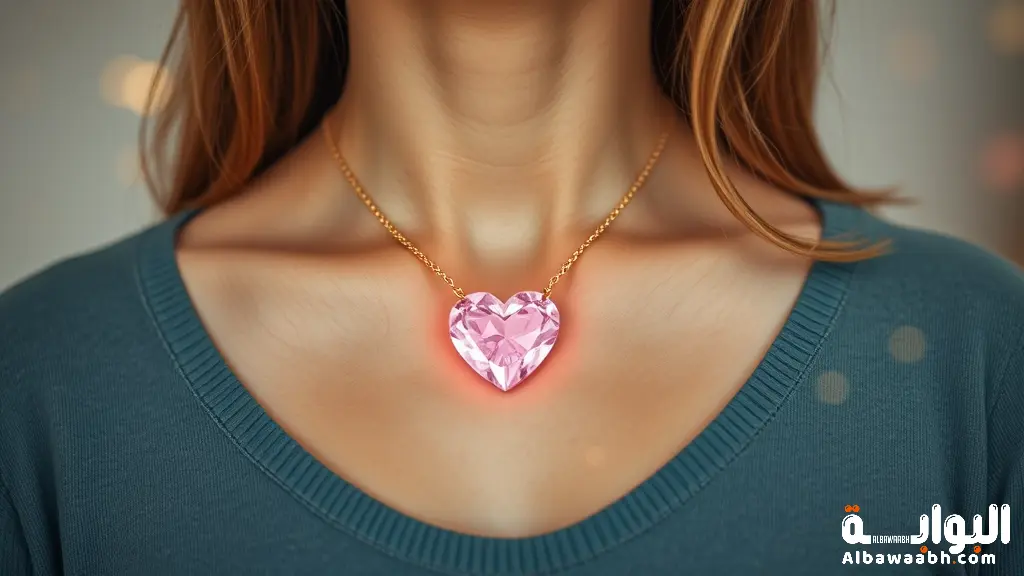 حلم ارتداء قلادة على شكل قلب