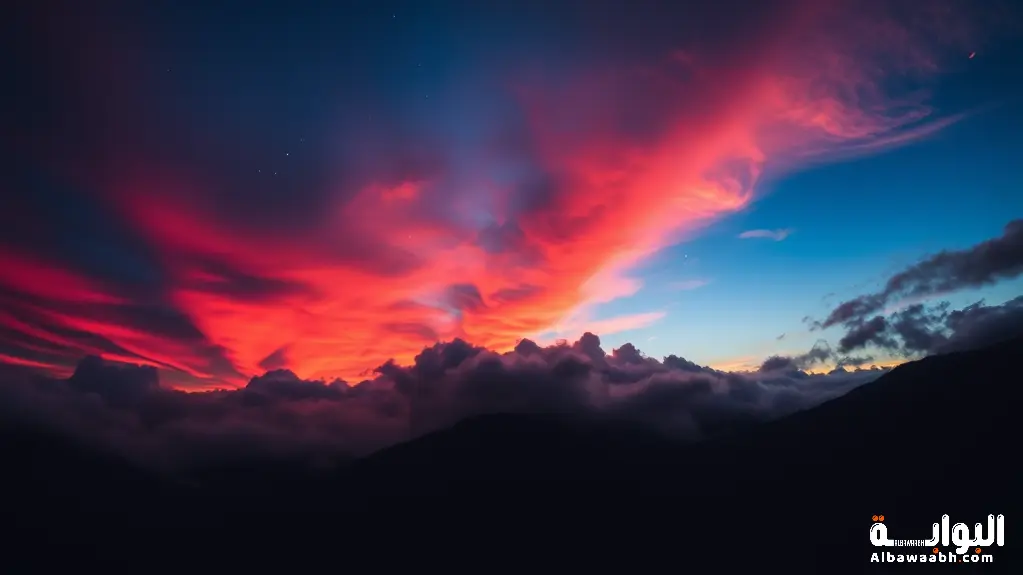 حلم رؤية سماء حمراء
