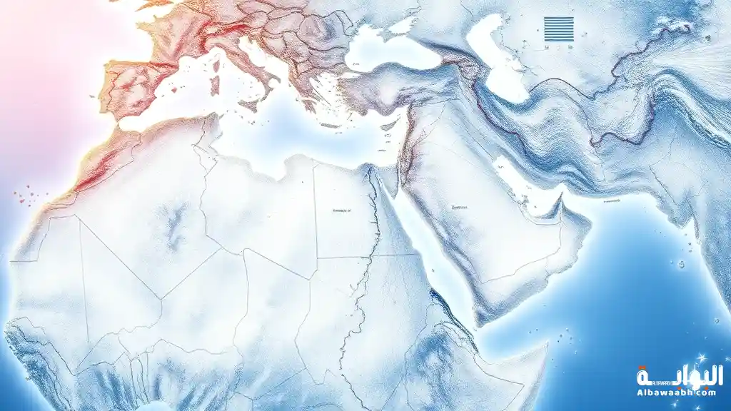 الموقع الجغرافي للوطن العربي بين القارات