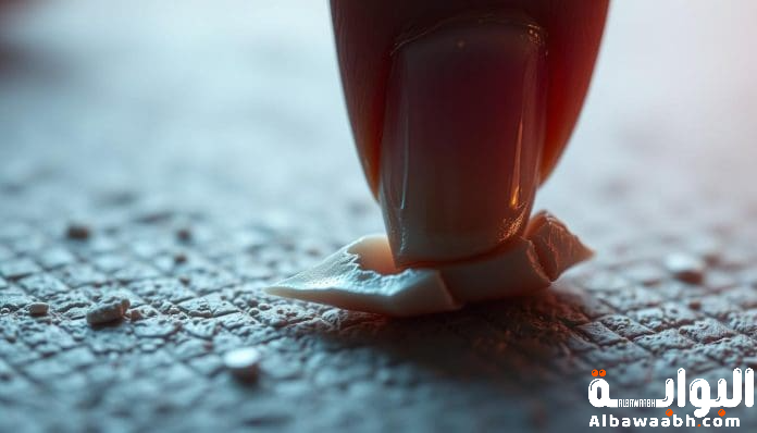 حلم الأظافر الطويلة المكسورة