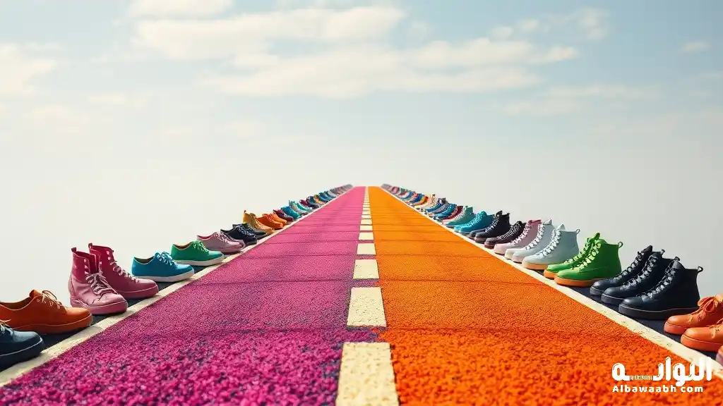 حلم ارتداء حذاء بألوان مختلفة