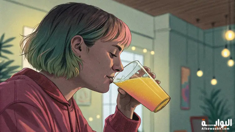 حلم شرب عصير غريب اللون