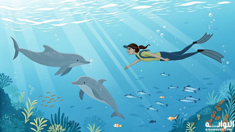 حلم السباحة مع الدلافين